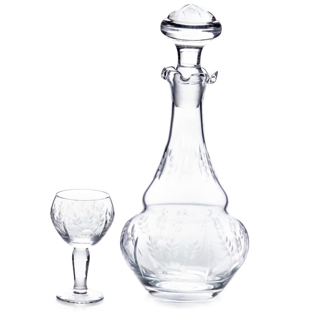 [LA-1821873] Likör Set Karaffe und 6 Gläser aus handgeschliffenem Glas Bild 2