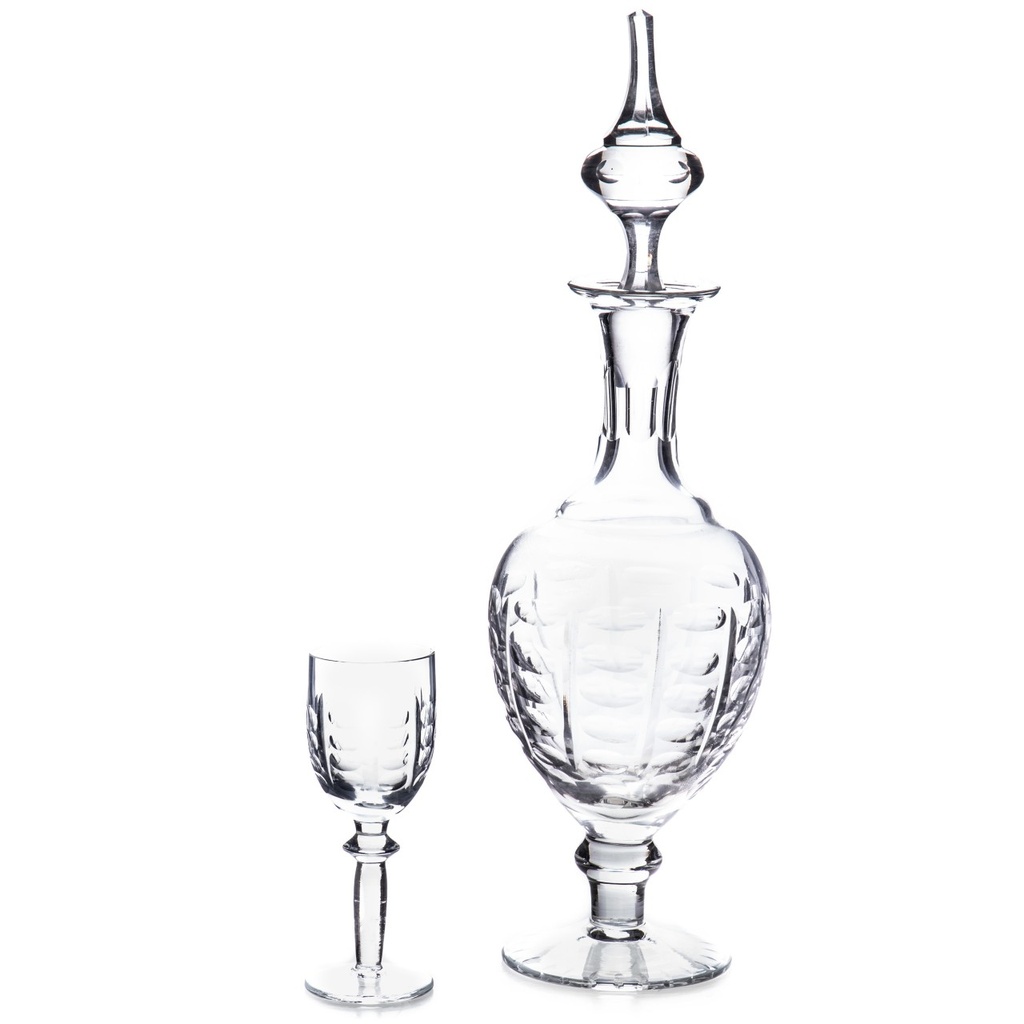 [LA-1821874] Likör Set Karaffe und 6 Gläser aus handgeschliffenem Glas Bild 2