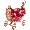 [LA-1821903] Porzellan mit Bronze Schale Kutsche mit Frau und Engel Bild 3