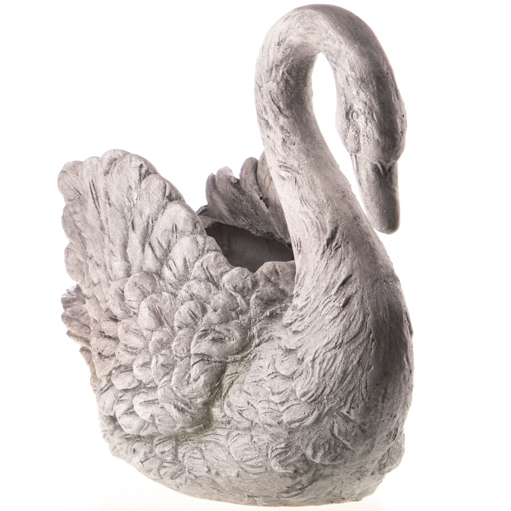 [LA-1821971] Polyresinfigur Blumentopf Schwan Bild 3