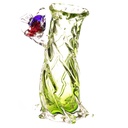 [LA-1821984] Murano-Stil Glas Vase mit Vogel Bild 2