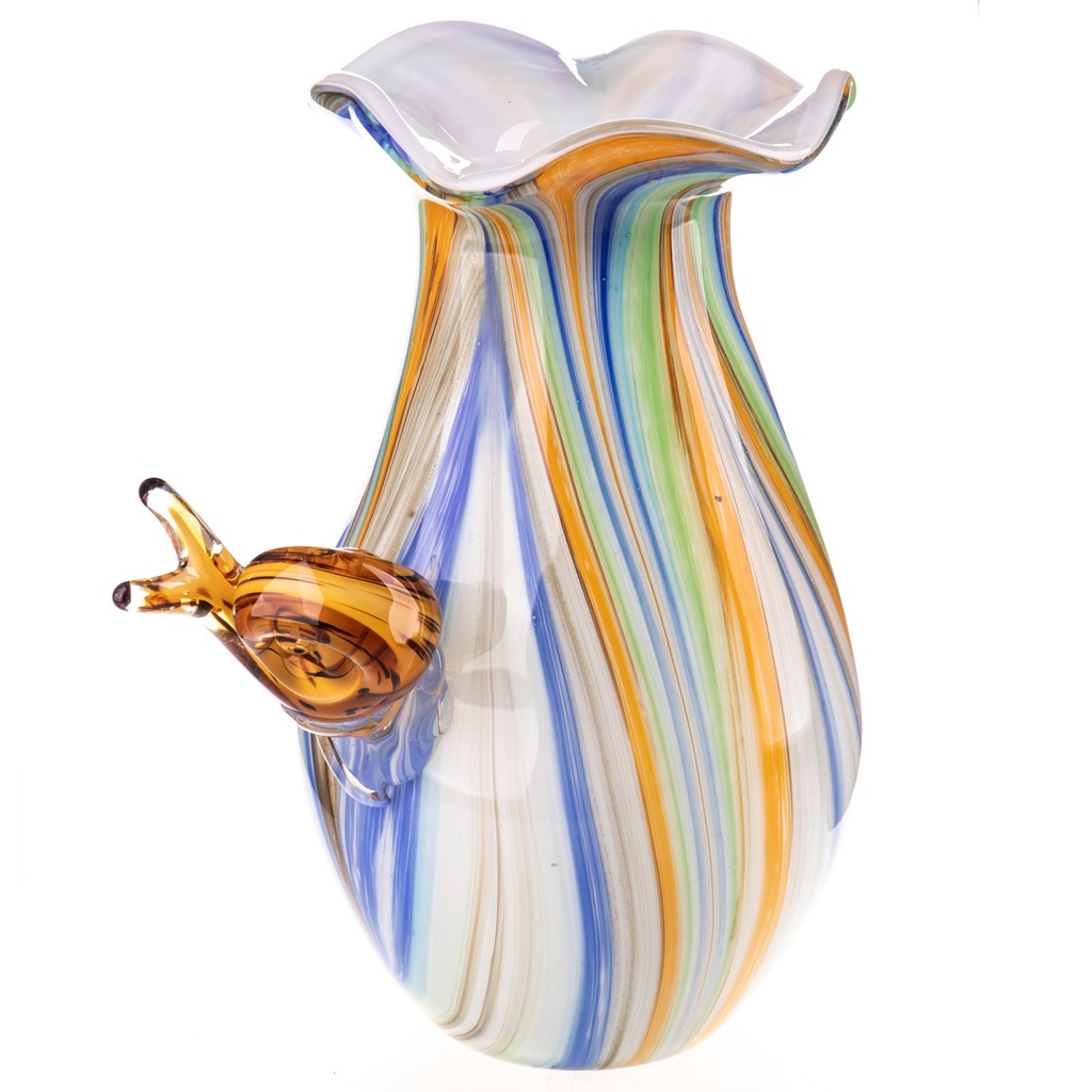 [LA-1821986] Murano-Stil Glas Vase mit Schnecke Bild 2