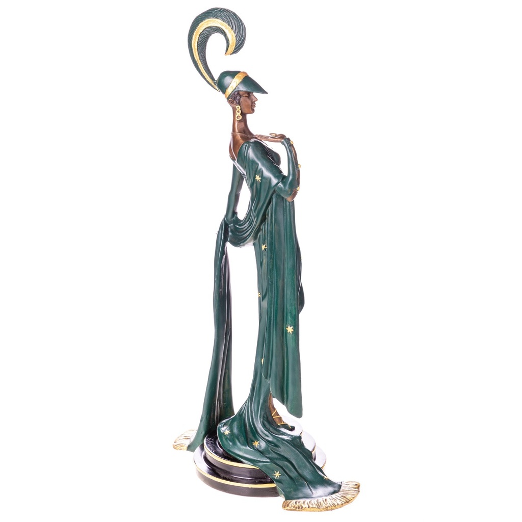 [LA-1822090] Farbige Art Deco Bronzefigur Frau Bild 2