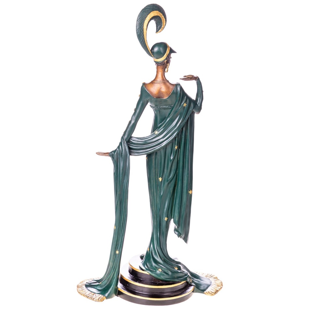 [LA-1822090] Farbige Art Deco Bronzefigur Frau Bild 4
