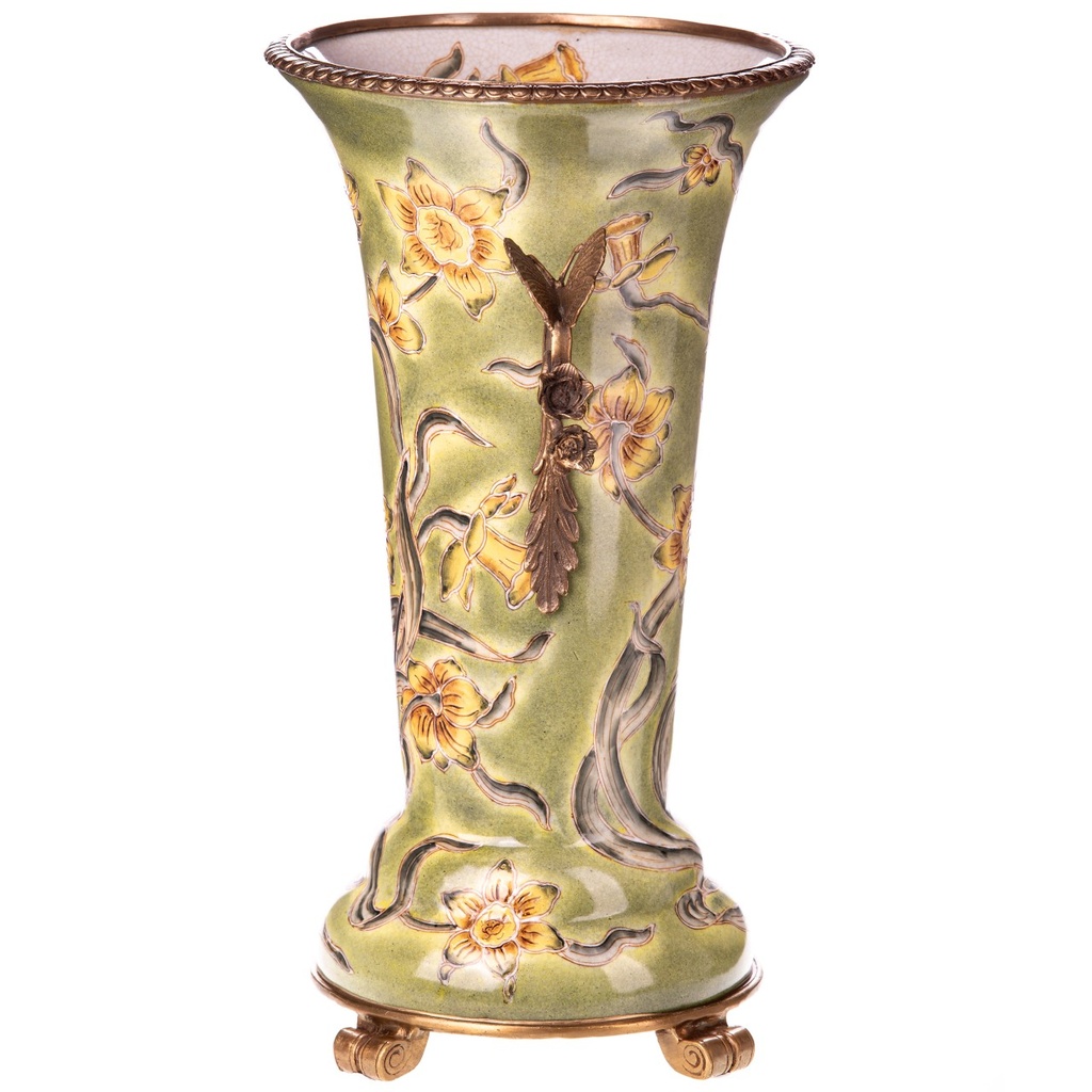 [LA-1822113] Porzellan mit Bronze Vase mit Schmetterlingen Bild 2