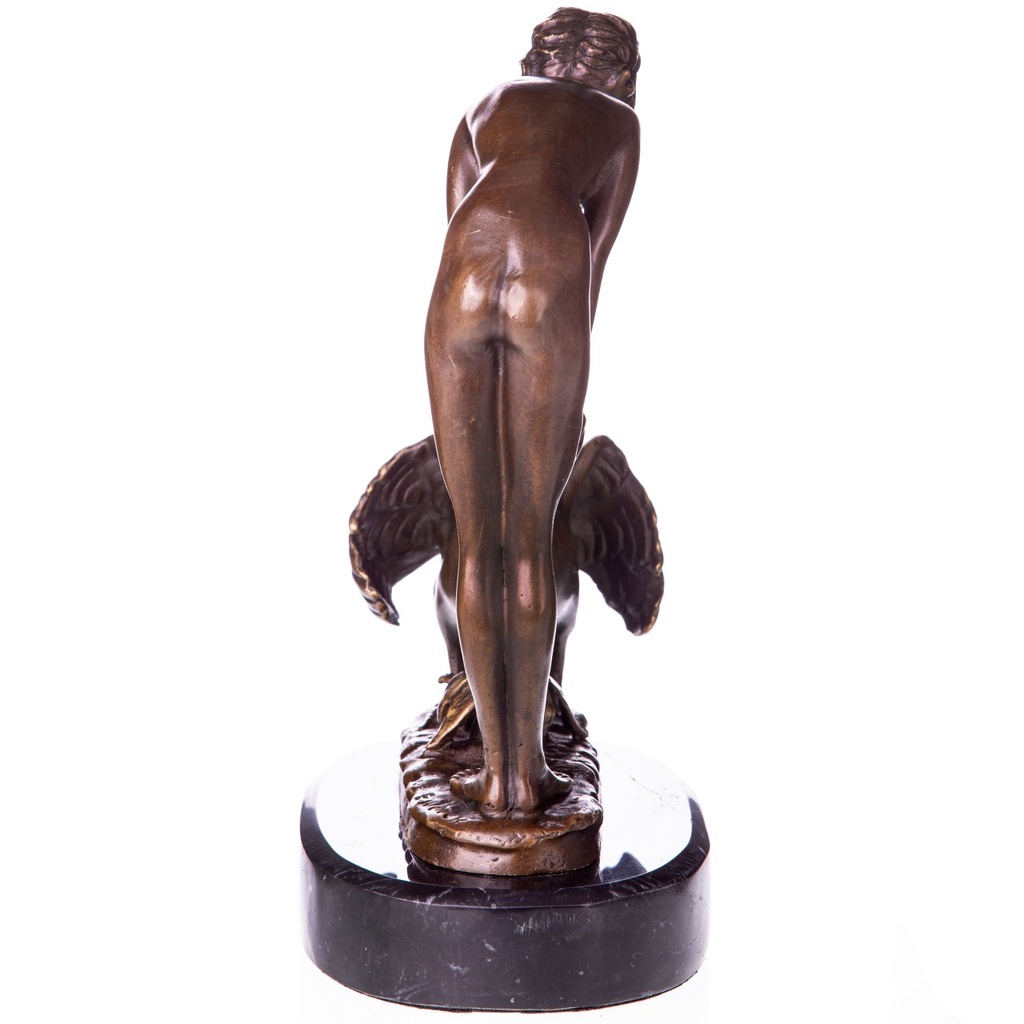 [2119753] Art Deco Bronzefigur Frau mit Pelikan Bild 4