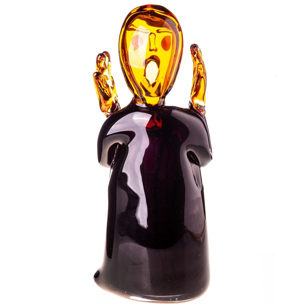 [LA-1822147] Murano-Stil Glas Skulptur nach Edward Munch's Der Schrei Bild 2