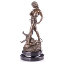 [LA-1822149] Bronzeskulptur Bronzefigur Junge mit Leopard nach Loys Potet Bild 4