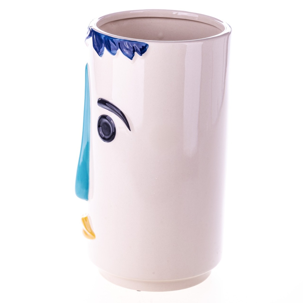 [LA-1822154] Handbemalte Keramik Gesicht-Vase Bild 2