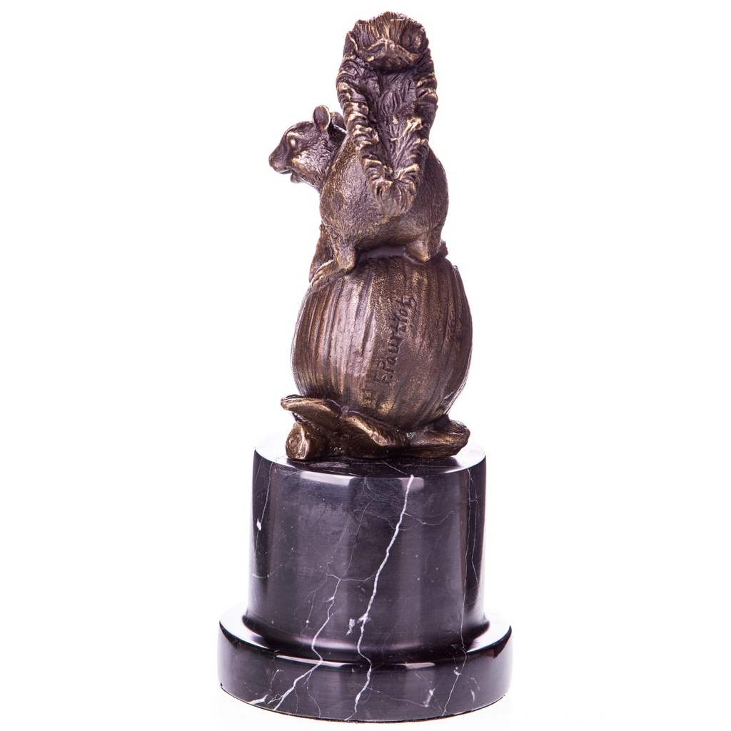 [LA-1822169] Bronzeskulptur Bronzefigur Eichhörnchen Bild 4