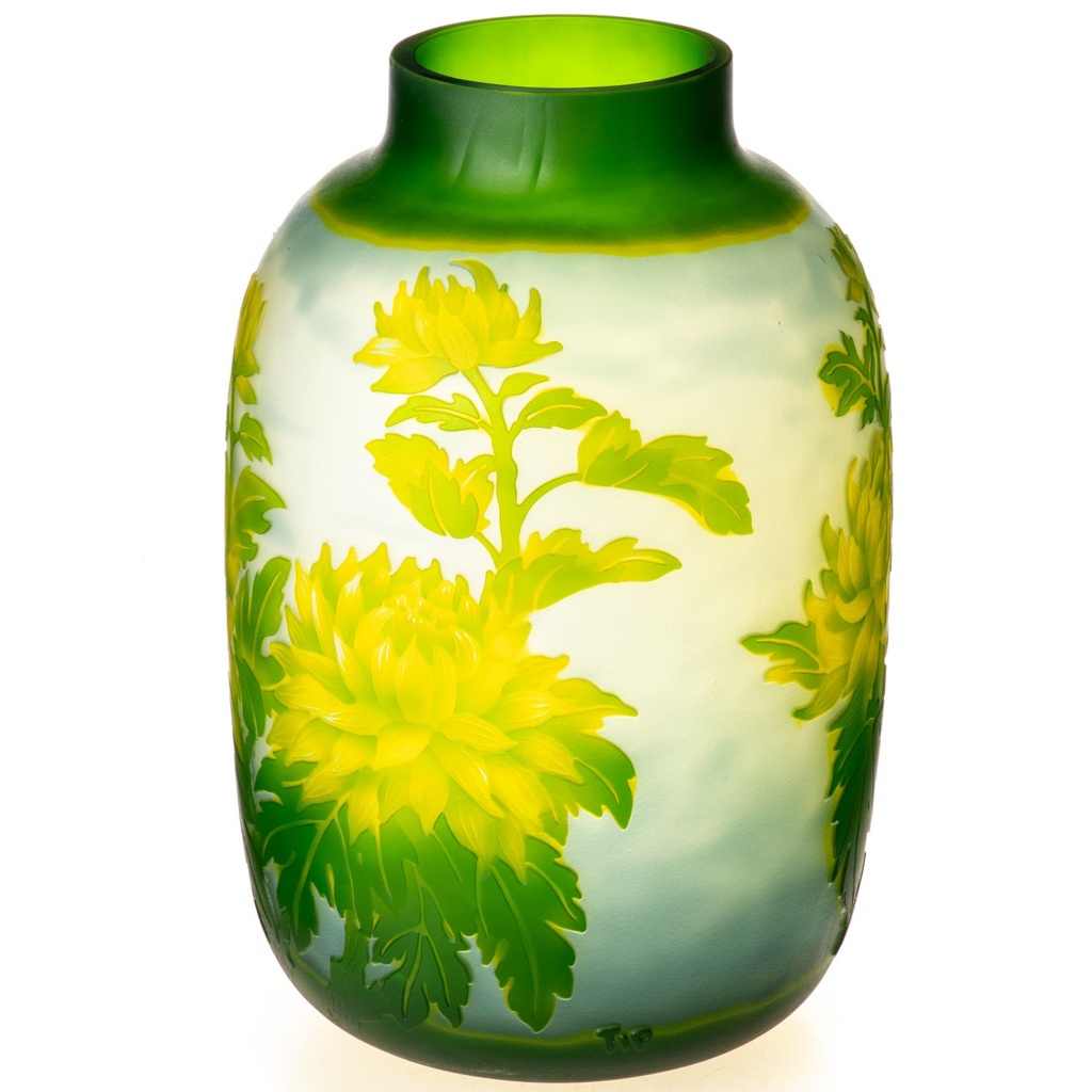 [LA-1822216] Handgefertigte Kameoglas Vase signiert Gallé und Tip Bild 3
