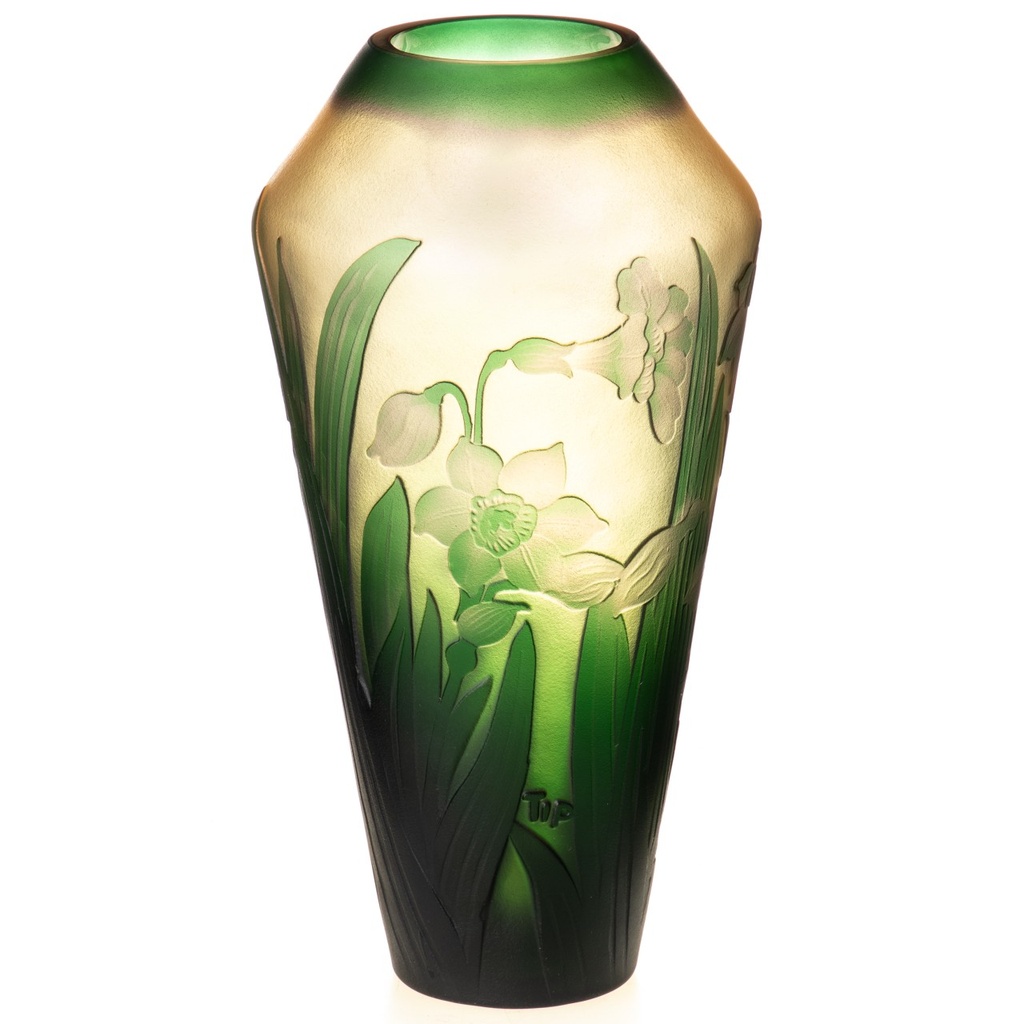 [LA-1822219] Handgefertigte Kameoglas Vase signiert Gallé und Tip Bild 2