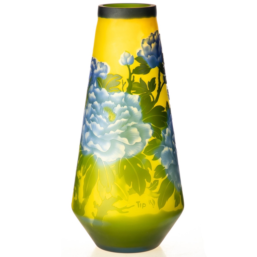 [LA-1822221] Handgefertigte Kameoglas Vase signiert Gallé und Tip Bild 2