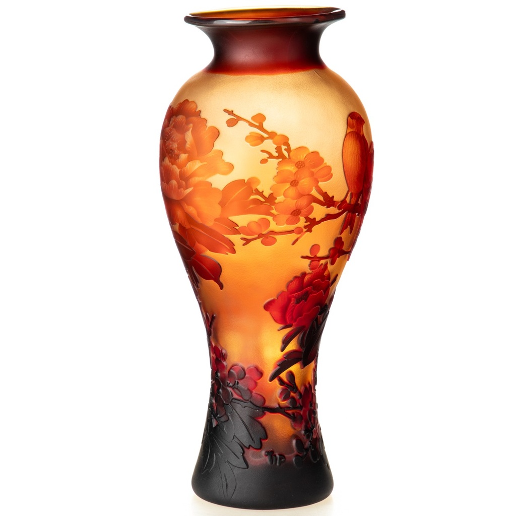 [LA-1822230] Handgefertigte Kameoglas Vase signiert Gallé und Tip Bild 3