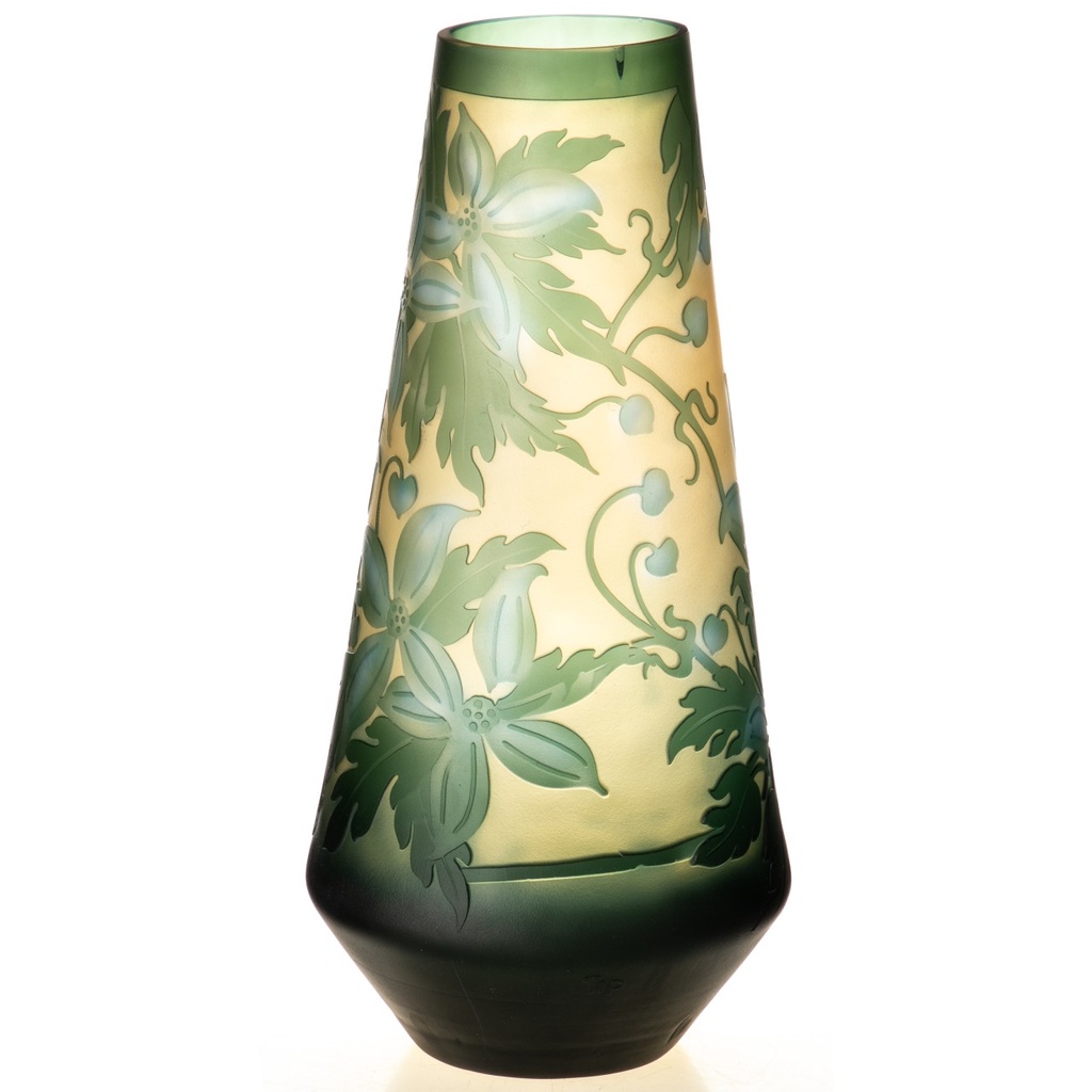 [LA-1822232] Handgefertigte Kameoglas Vase signiert Gallé und Tip Artikelfoto Bild 2