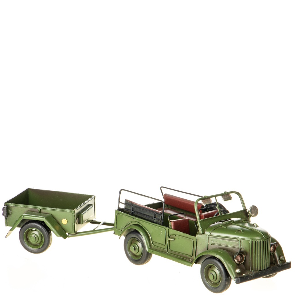 [LA-1822261] Blechmodell Militär Geländewagen mit Anhänger Bild 3