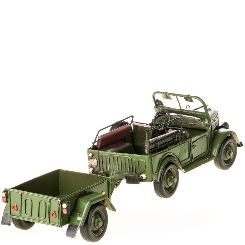 [LA-1822261] Blechmodell Militär Geländewagen mit Anhänger Bild 4