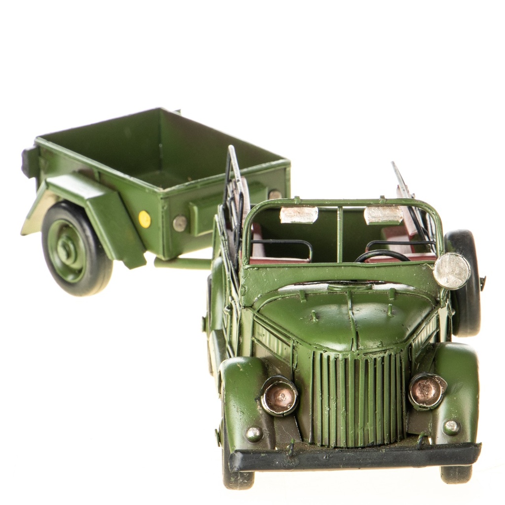 [LA-1822261] Blechmodell Militär Geländewagen mit Anhänger Bild 5