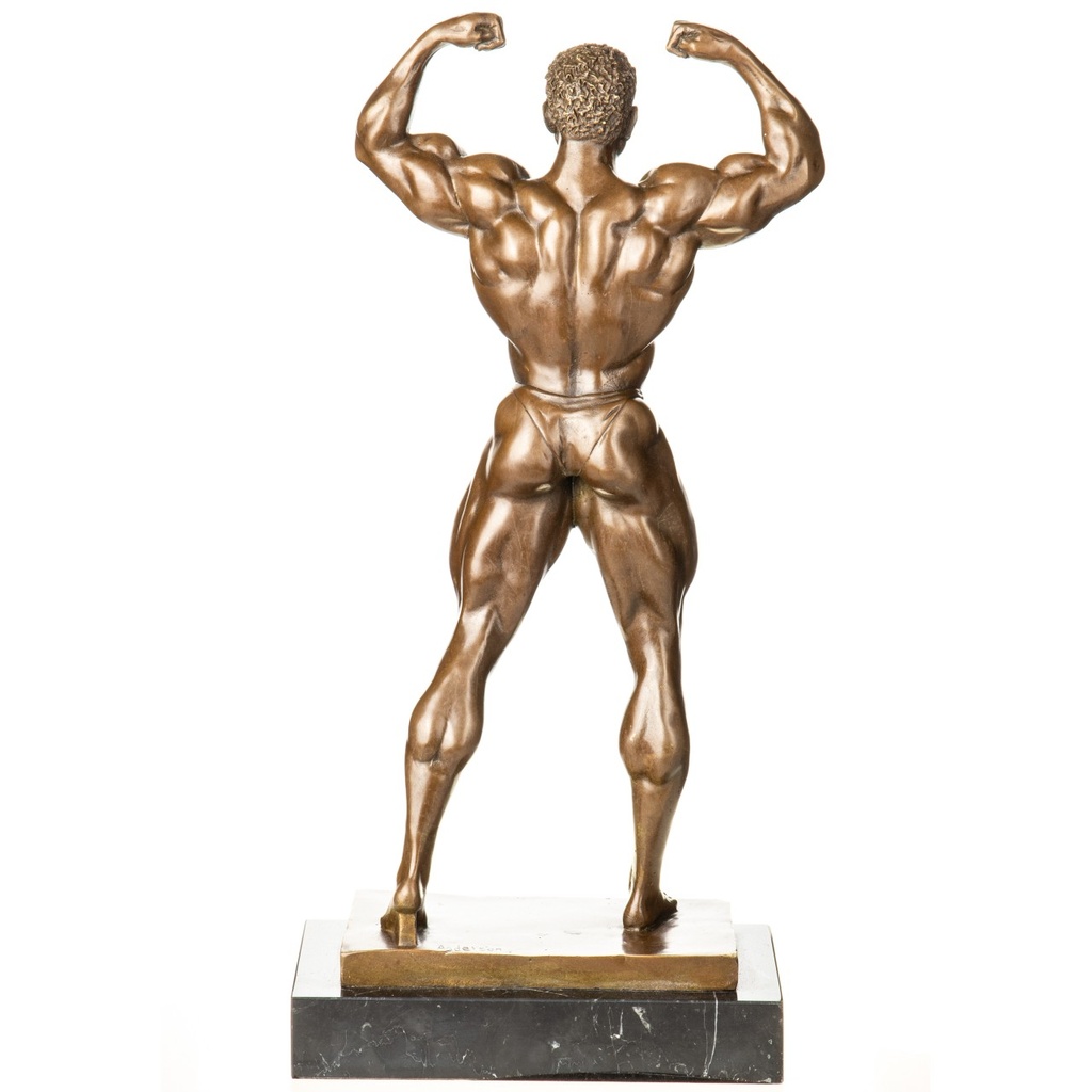 [LA-1822298] Bronzeskulptur Bronzefigur Bodybuilder Bild 4
