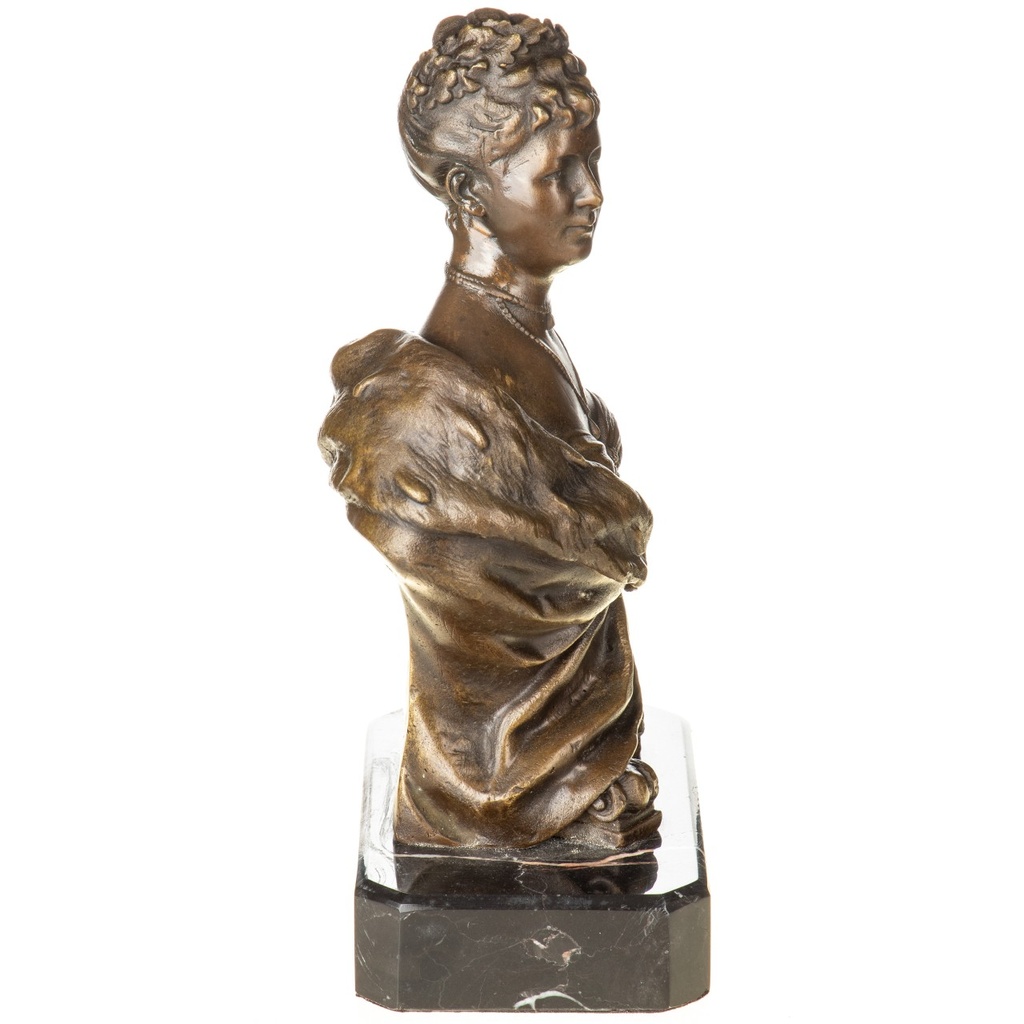 [LA-1822300] Bronzeskulptur Bronzefigur Büste Auguste Viktoria, Gemahlin Wilhelms II. und die letzte Deutsche Kaiserin und Königin von Preußen Bild 2