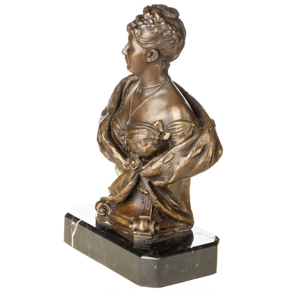 [LA-1822300] Bronzeskulptur Bronzefigur Büste Auguste Viktoria, Gemahlin Wilhelms II. und die letzte Deutsche Kaiserin und Königin von Preußen Bild 4