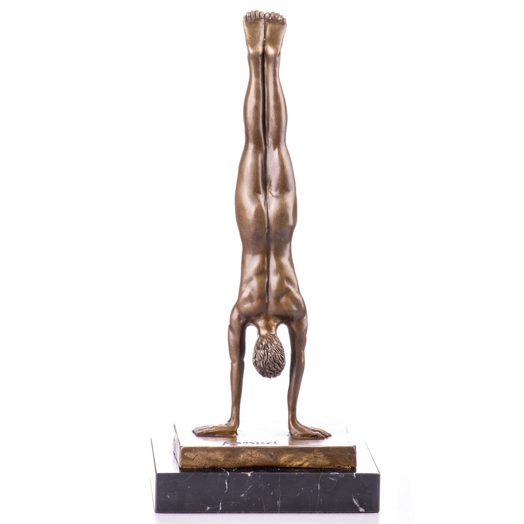 [LA-1822310] Bronzeskulptur Bronzefigur Mann im Handstand Bild 2