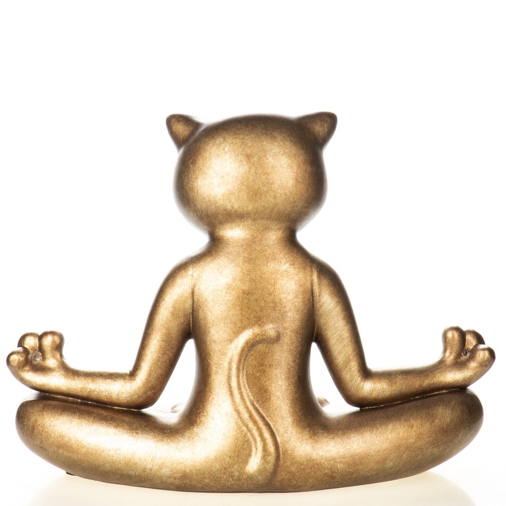 [LA-1822326] Keramik Figur Meditierende Katze Bild 3