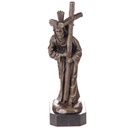 [LA-1822327] Bronzeskulptur Bronzefigur Jesus mit Kreuz Bild 2