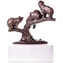 [LA-1822339] Bronzeskulptur Bronzefigur Bärenfamilie auf Baum Bild 3
