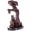 [LA-1822340] Bronzeskulptur Bronzefigur Bärenfamilie auf Baum Bild 4