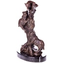 [LA-1822340] Bronzeskulptur Bronzefigur Bärenfamilie auf Baum Bild 5