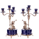 [LA-1822347] Porzellan mit Bronze Kerzenleuchter Set/2 Bild 2