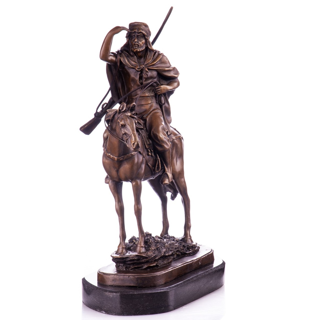 [LA-1822353] Bronzeskulptur Bronzefigur Arabischer Reiter mit Pferd Bild 3