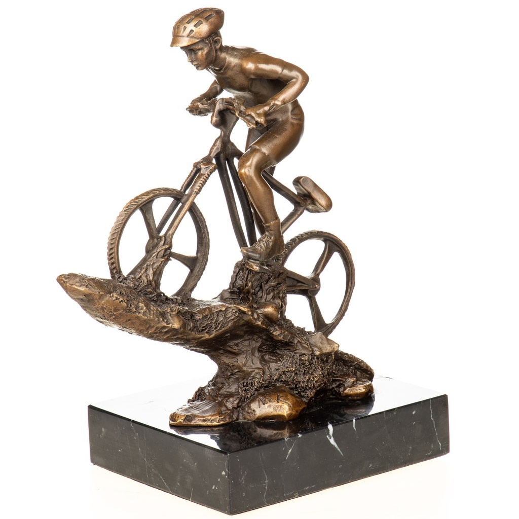 [LA-1822361] Bronzeskulptur Bronzefigur Mountainbike Fahrer Bild 4