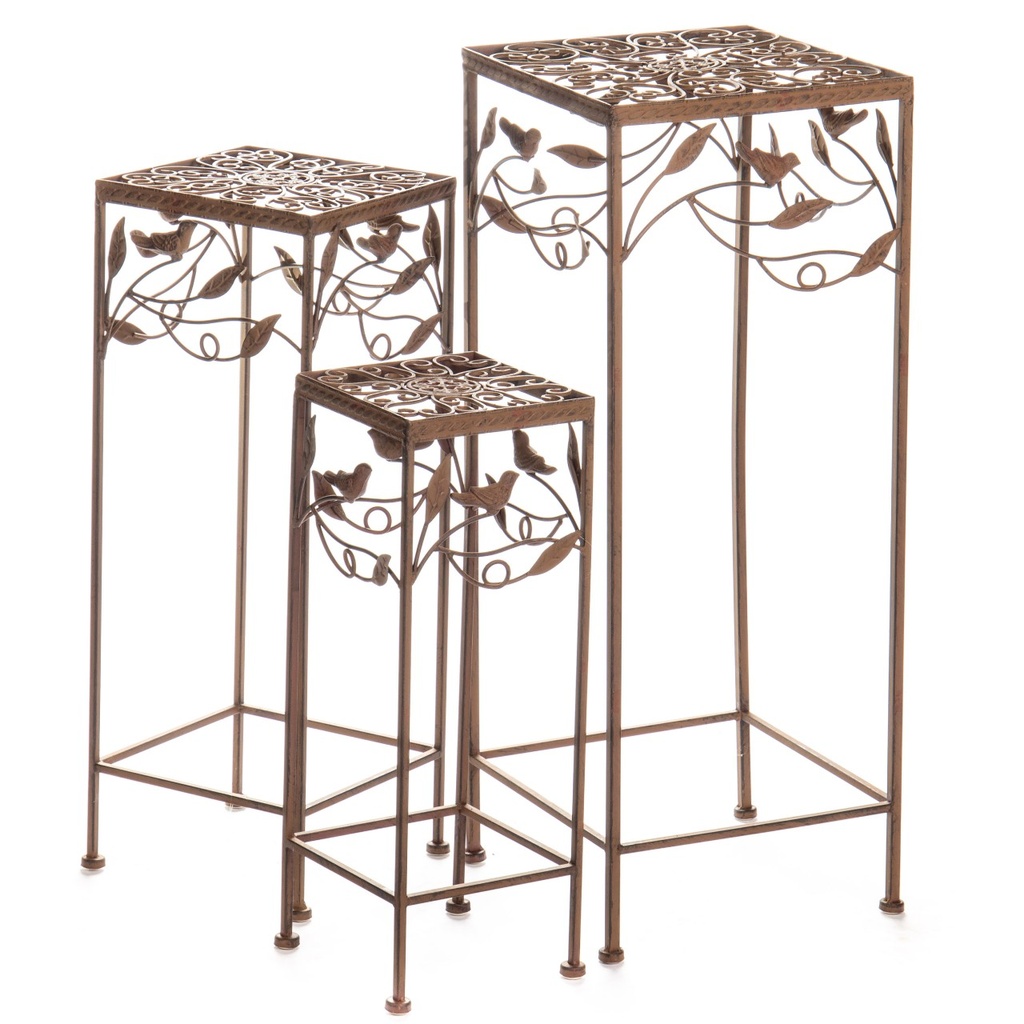 [LA-1822366] Metall Blumenhocker Set/3 Bild 2
