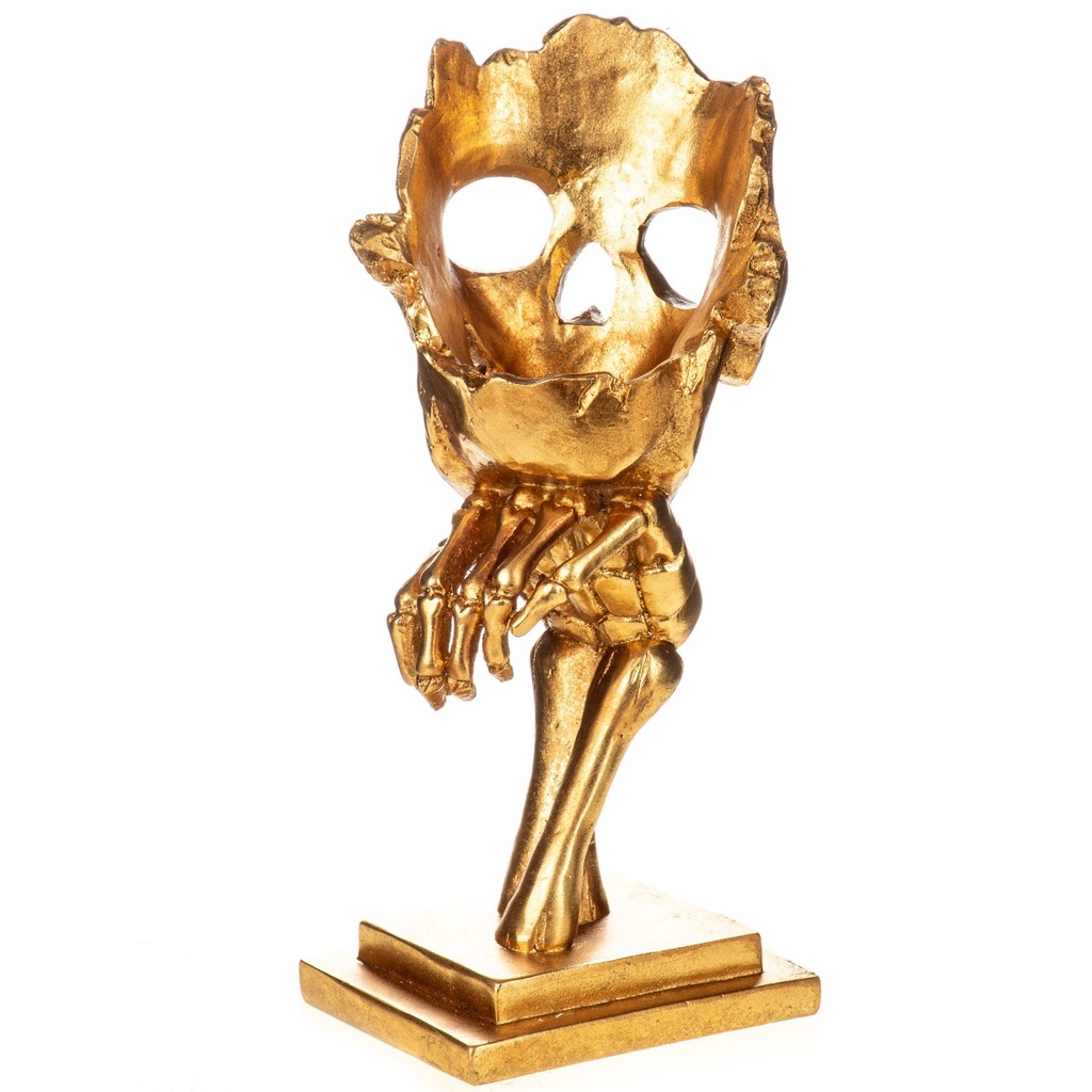[LA-1822371] Polyresinfigur Teelichthalter Skelett Bild 3