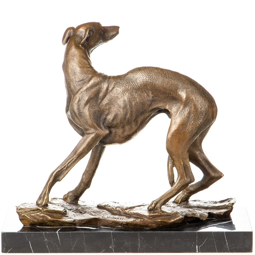 [LA-1822397] Bronzeskulptur Bronzefigur Windhund Bild 4