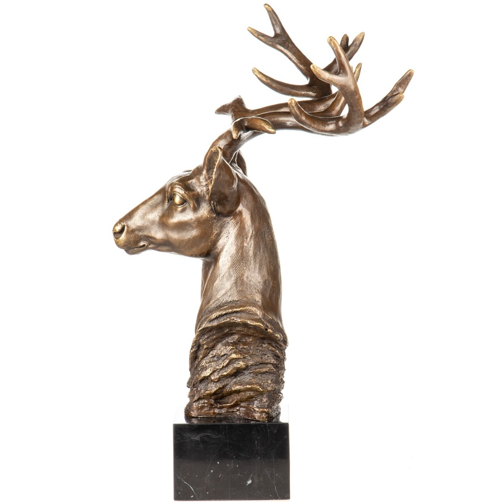 [LA-1822398] Bronzeskulptur Bronzefigur Hirsch Bild 3