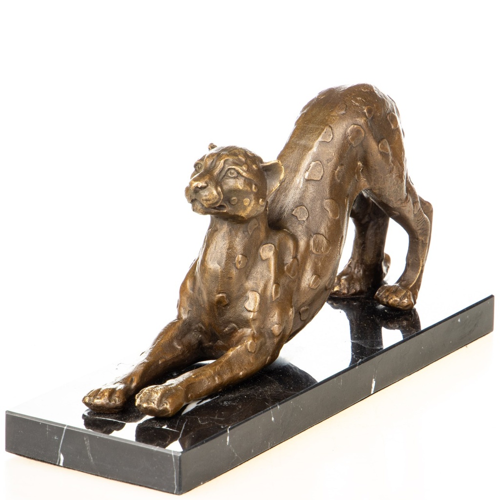 [LA-1822399] Bronzeskulptur Bronzefigur Leopard Bild 4