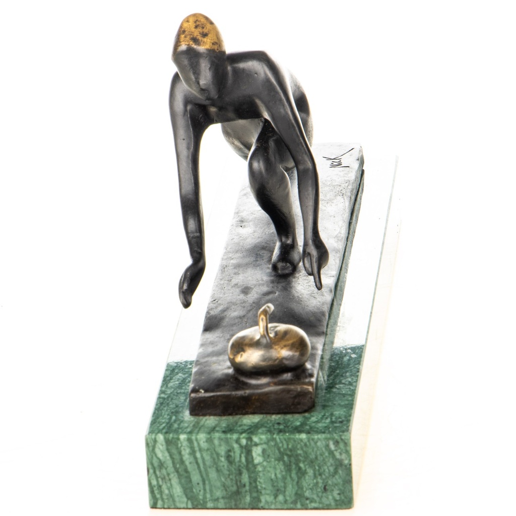 [LA-1822403] Moderne Bronzefigur Curler Bild 4