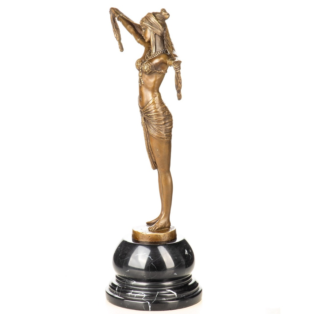 [2119803] Art Deco Bronzefigur Scarf Dancer Tänzerin mit Schal nach D.H.Chiparus Bild 4
