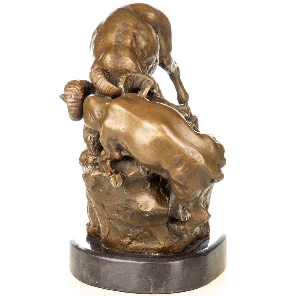 [LA-1822410] Bronzeskulptur Bronzefigur Steinböcke Bild 2