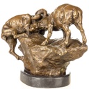 [LA-1822410] Bronzeskulptur Bronzefigur Steinböcke Bild 5