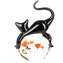 [LA-1822413] Murano-Stil Glas Katze mit Goldfischen Bild 3