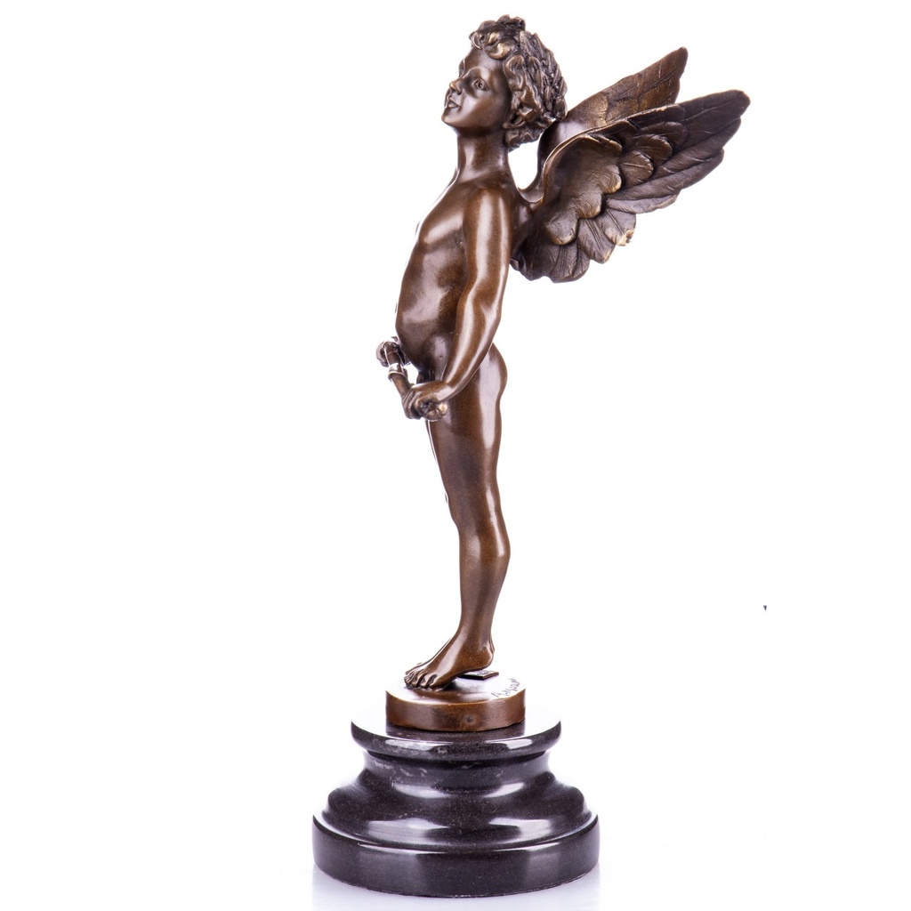 [LA-1822416] Bronzeskulptur Bronzefigur Engel Vici nach A.Moreau Bild 3