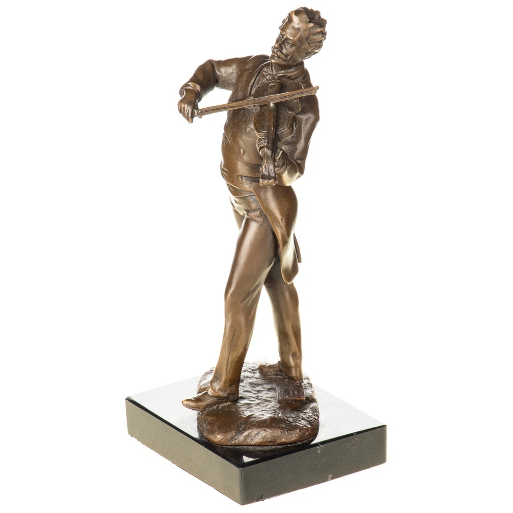 [LA-1822417] Bronzeskulptur Bronzefigur Komponist Johann Strauss mit Geige Bild 2