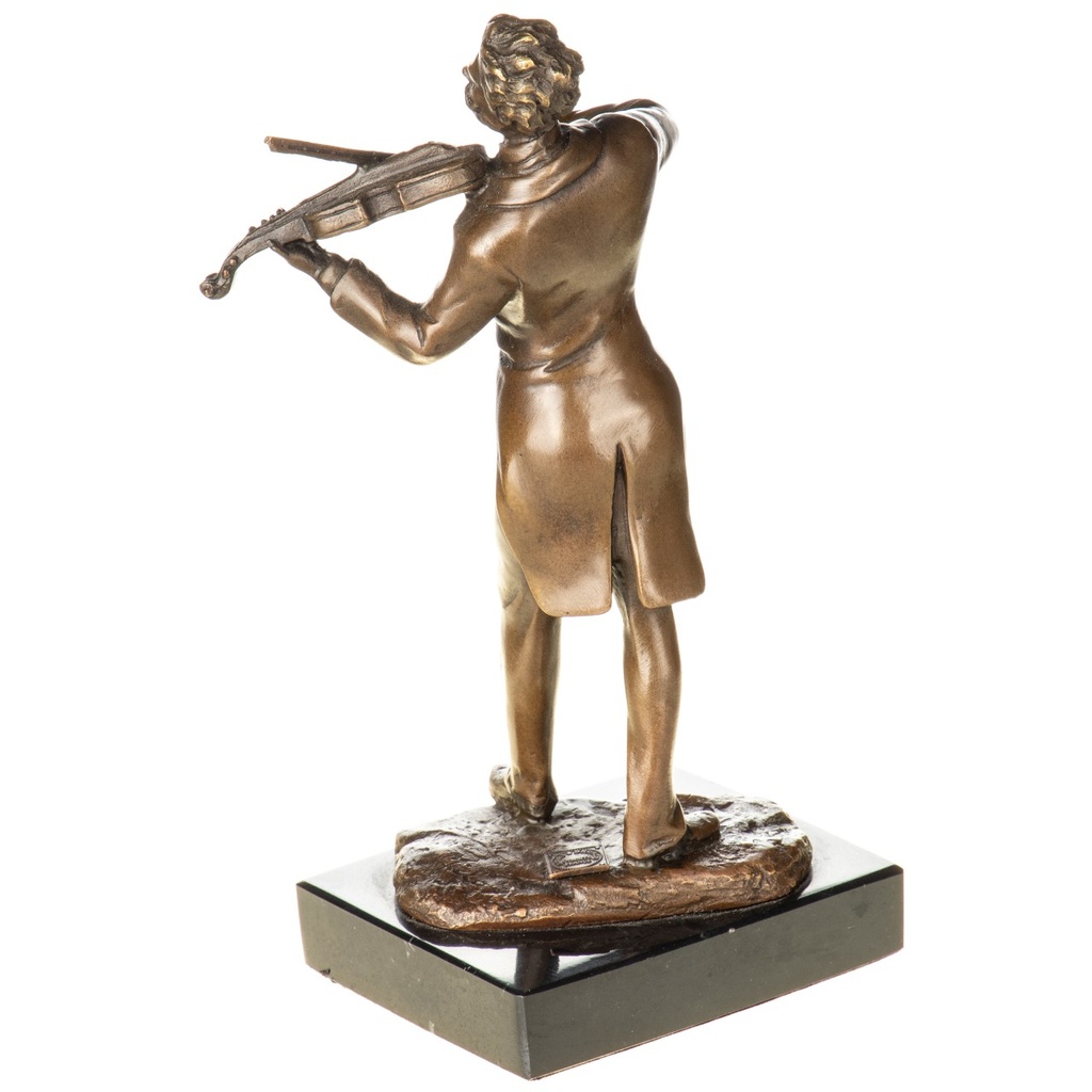 [LA-1822417] Bronzeskulptur Bronzefigur Komponist Johann Strauss mit Geige Bild 3