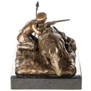 [LA-1822440] Bronzeskulptur Bronzefigur Soldat mit Pferd Bild 5