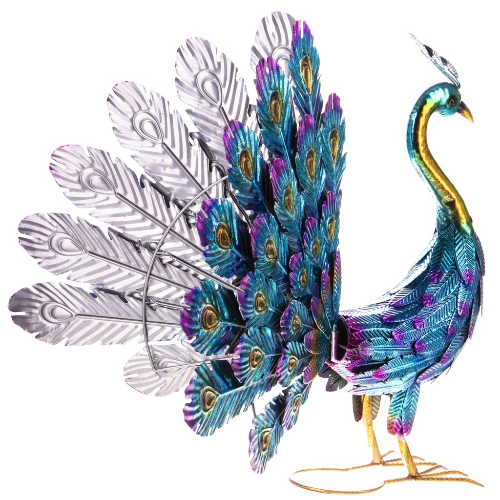 [LA-1822442] Metall Gartenfigur Pfau Bild 2