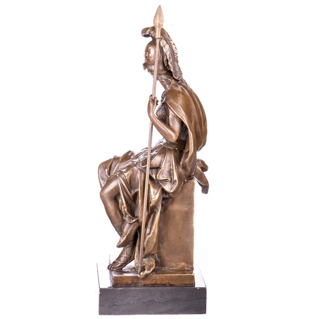 [LA-1822447] Bronzeskulptur Bronzefigur Griechische Kriegsgöttin Athena mit Speer Bild 2